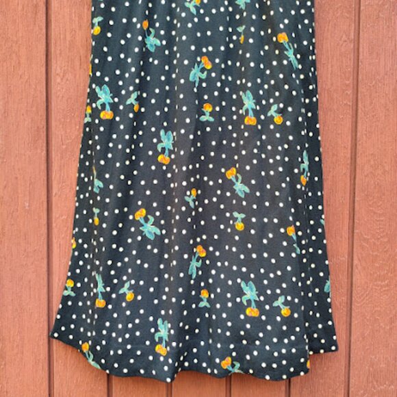 FREE PEOPLE | Dream Girl Midi Puff Sleeve Polka Dot Print Corset Lace-Up Dress 8 - Picture 10 of 15